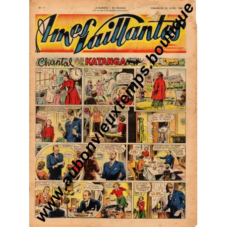 HEBDOMADAIRE AMES VAILLANTES N° 17 23.04.1950 EDITION FLEURUS