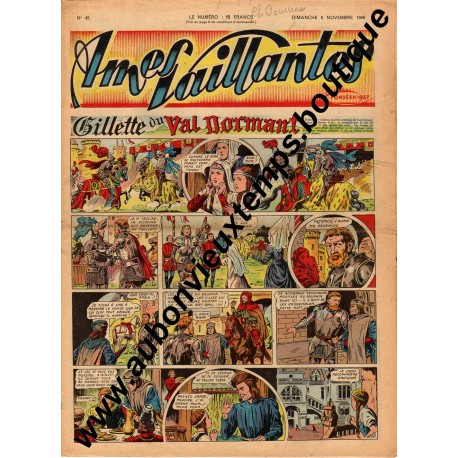 HEBDOMADAIRE AMES VAILLANTES N° 45 6.11.1949 EDITION FLEURUS