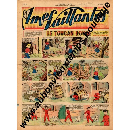 HEBDOMADAIRE AMES VAILLANTES N° 27 3.07.1949 EDITION FLEURUS