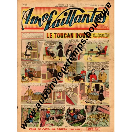 HEBDOMADAIRE AMES VAILLANTES N° 25 19.06.1949 EDITION FLEURUS