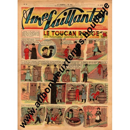 HEBDOMADAIRE AMES VAILLANTES N° 24 12.06.1949 EDITION FLEURUS