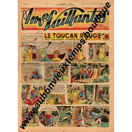 HEBDOMADAIRE AMES VAILLANTES N° 19 8.05.1949 EDITION FLEURUS