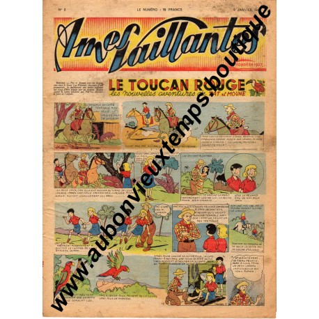 HEBDOMADAIRE AMES VAILLANTES N° 2 9.01.1949 EDITION FLEURUS