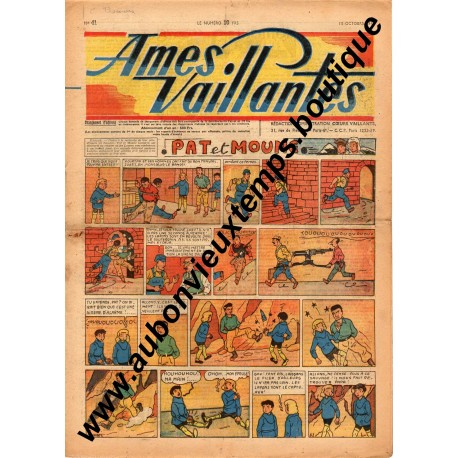 HEBDOMADAIRE AMES VAILLANTES N° 41 10.10.1948 EDITION FLEURUS
