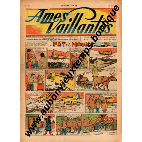 HEBDOMADAIRE AMES VAILLANTES N° 21 23.05.1948 EDITION FLEURUS