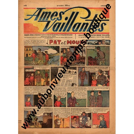HEBDOMADAIRE AMES VAILLANTES N° 6 8.02.1948 EDITION FLEURUS