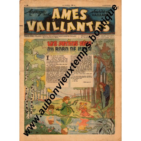 HEBDOMADAIRE AMES VAILLANTES N° 39 18.09.1947 EDITION FLEURUS