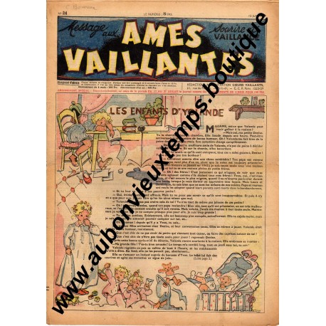 HEBDOMADAIRE AMES VAILLANTES N° 24 15.06.1947 EDITION FLEURUS