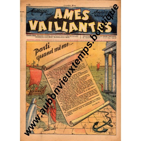 HEBDOMADAIRE AMES VAILLANTES N° 23 8.06.1947 EDITION FLEURUS