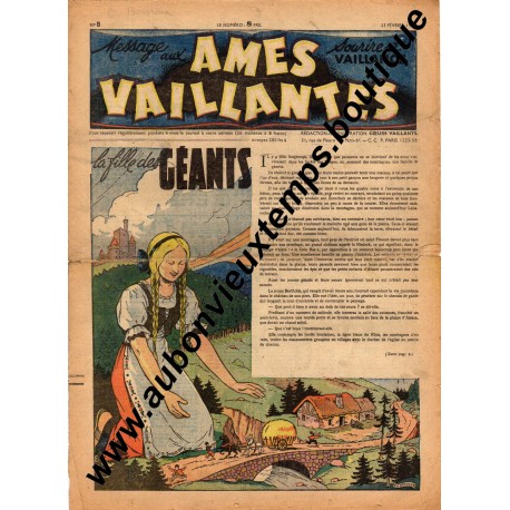 HEBDOMADAIRE AMES VAILLANTES N° 8 23.02.1947 EDITION FLEURUS