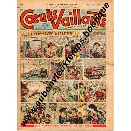 HEBDOMADAIRE COEURS VAILLANTS N° 28 12.07.1953