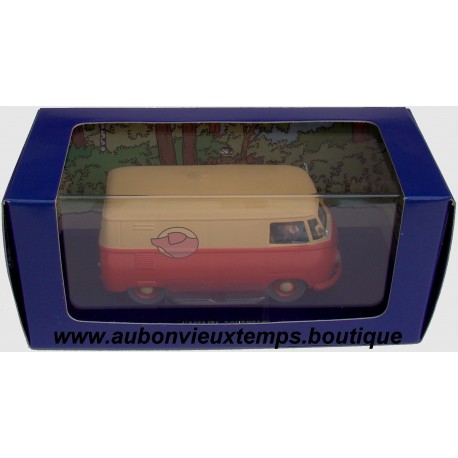 TINTIN EN VOITURE VW COMBI