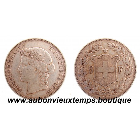 5 FRANCS SUISSE ARGENT 1890 B