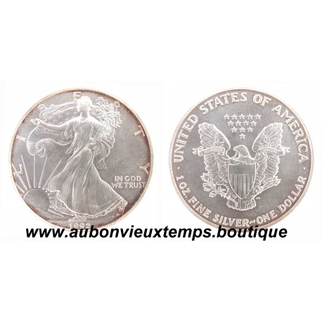 DOLLAR ARGENT 999.3/1000 SILVER EAGLES 1992