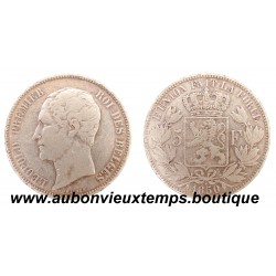  5 FRANCS ARGENT LEOPOLD 1er TETE NUE 1850
