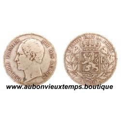  5 FRANCS ARGENT LEOPOLD 1er TETE NUE 1849