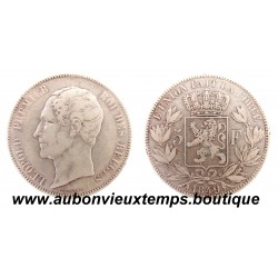  5 FRANCS ARGENT LEOPOLD 1er TETE NUE 1849