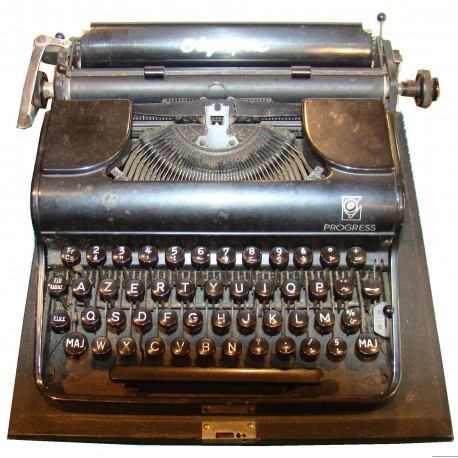 MACHINE A ECRIRE OLYMPIA PROGRESS 1940 S PORTABLE TYPEWRITER AVEC VALISE