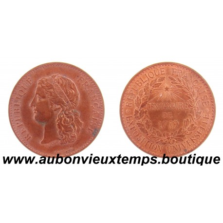 ESSAI 10 CENTIMES CENTENAIRE 1789-1889 de BARRE