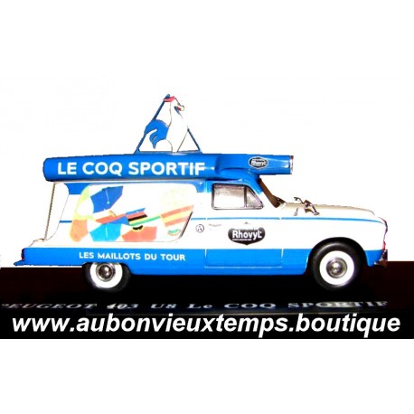 IXO 1/43 PEUGEOT 403 U8 LE COQ SPORTIF - TOUR DE FRANCE