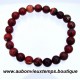 BRACELET NEUF en PERLES de 8 mm en JASPE HELIOTROPE OU SANGUIN