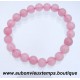 BRACELET NEUF en PERLES de 8 mm en QUARTZ ROSE