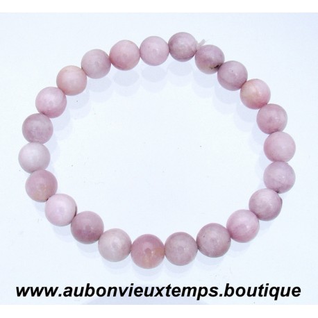 BRACELET NEUF en PERLES de 8mm en KUNZITE