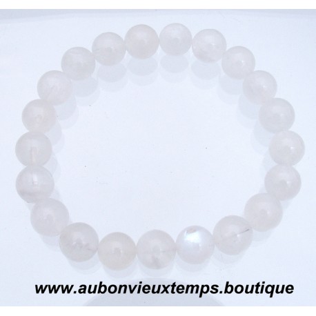 BRACELET NEUF en PERLES de 10mm en PIERRE DE LUNE