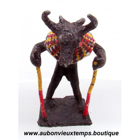 FIGURINE AFRICAINE ANCIENNE – ARTISANAT du GHANA - BRONZE