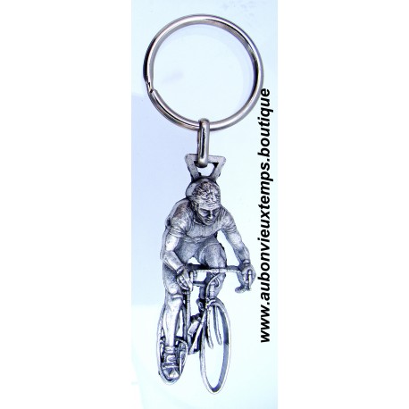 PORTE CLE CYCLISTE en METAL 