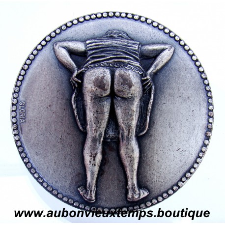 MEDAILLE FANNY PETANQUE BRONZE PLAQUE ARGENT 