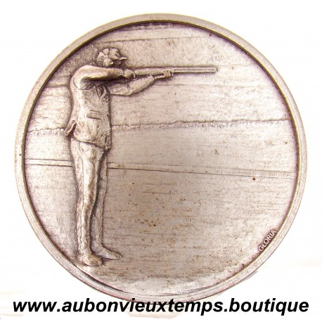 MEDAILLE BRONZE PLAQUE ARGENT CONCOURS DE TIR