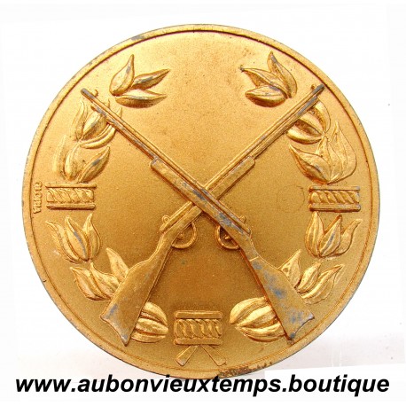 MEDAILLE BRONZE PLAQUE OR CONCOURS DE TIR