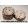 LOT DE 15 MONNAIES ARGENT 2 FRANCS LEOPOLD II 