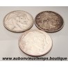 LOT DE 3 MONNAIES ARGENT 50 FRANCS ALBERT