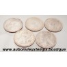 LOT DE 5 MONNAIES ARGENT 2 FRANCS ALBERT 1er