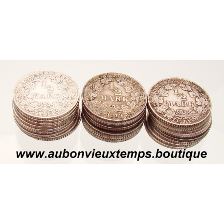 LOT DE 30 MONNAIES ARGENT 1/2 MARK