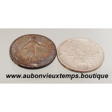 LOT DE 2 MONNAIES ARGENT SEMEUSE