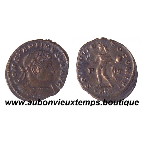 DEMI-FOLLIS BRONZE CONSTANTIN 1er ( 313-315, Trèves ) Le Soleil RARE R4 