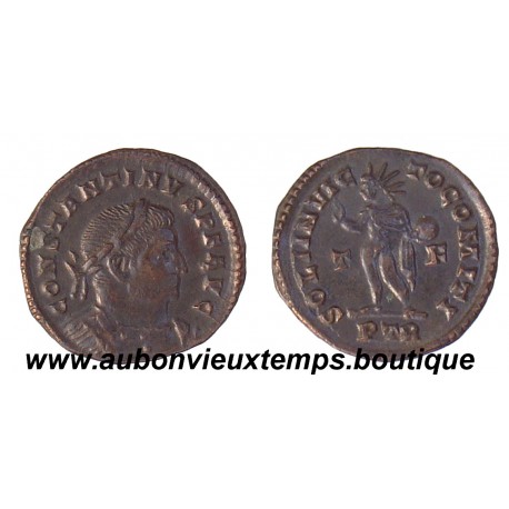 DEMI-FOLLIS BRONZE CONSTANTIN 1er ( 313-315, Trèves ) Le Soleil RARE R4 