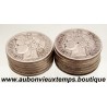 LOT 12+1 x 2 FRANCS ARGENT CERES