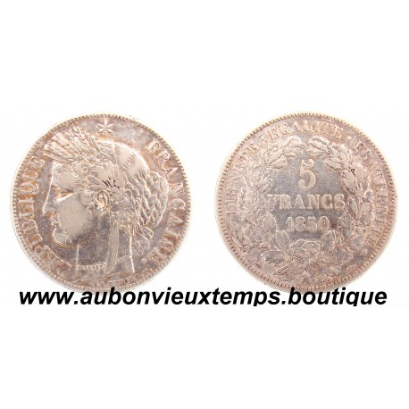 5 FRANCS ARGENT 1850 A CERES 
