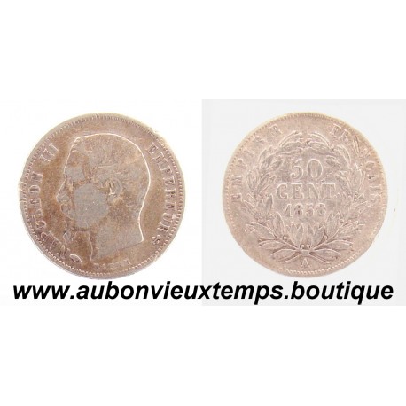 50 CENTIMES ARGENT 1858 A NAPOLEON III 