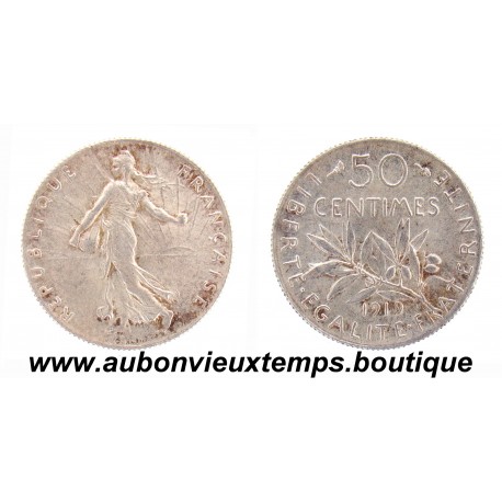 50 CENTIMES ARGENT 1919 SEMEUSE 