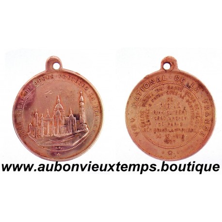 MEDAILLE BENEDICTION DE LA PREMIERE PIERRE DU SACRE CŒUR DE PARIS