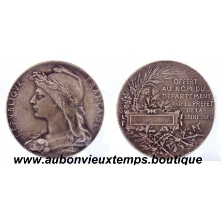 MEDAILLE BRONZE PLAQUE ARGENT de A. DESAIDE EDIT