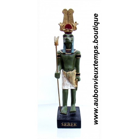 STATUETTE DIEU EGYPTIEN SEBEK PLASTOY