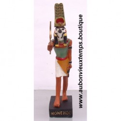 STATUETTE DIEU EGYPTIEN MONTHOU PLASTOY 