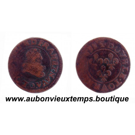 DOUBLE TOURNOIS - LOUIS XIII LE JUSTE 1633 D