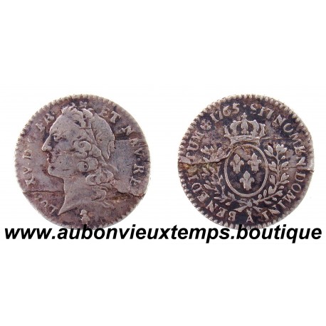 1/20 ECU au BANDEAU ( 6 SOLS ) LOUIS XV 1765 A